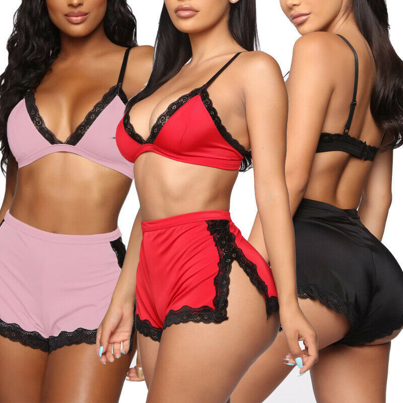 Women Sleepwear Lingerie Lace Bra pajamas
