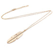 Simple feather necklace leaves long sweater chain clothing