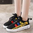 Thick bottom net running shoes for women