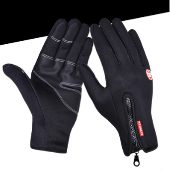 Outdoor Waterproof Gloves Touch Screen Windproof Riding Zipper Sports Winter Warm Fleece Mountaineering Gloves