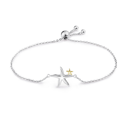Silver Ziyun New Sea Star Ladies Bracelet Sterling Silver S925 Platinum Bracelet Jewelry SCB025