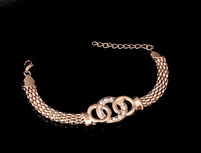 Necklace Earrings Bracelet Ring Jewelry Set 18K Jewelry Four-piece Set