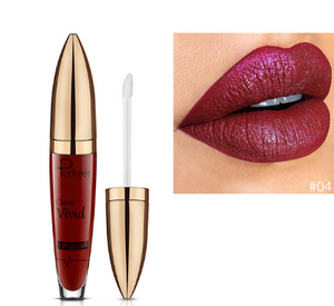 Pudaier matte pearlescent lip gloss non-stick cup diamond lip gloss