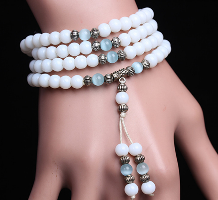 Natural crystal multi-layer bracelet