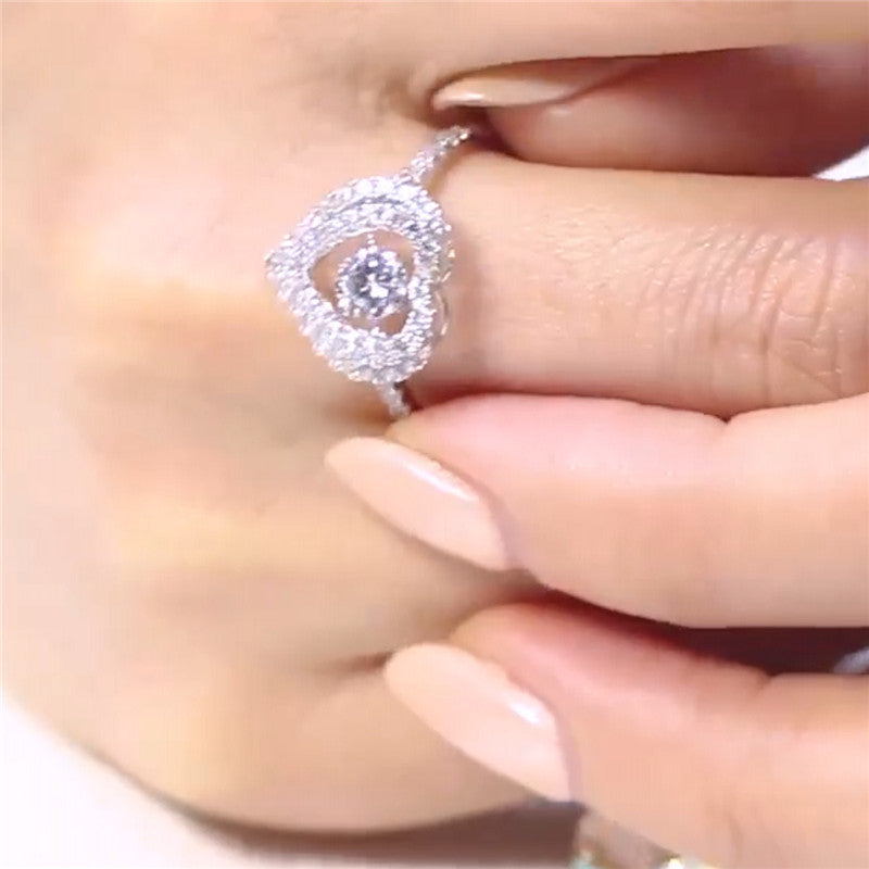 Double Heart Diamond Ring