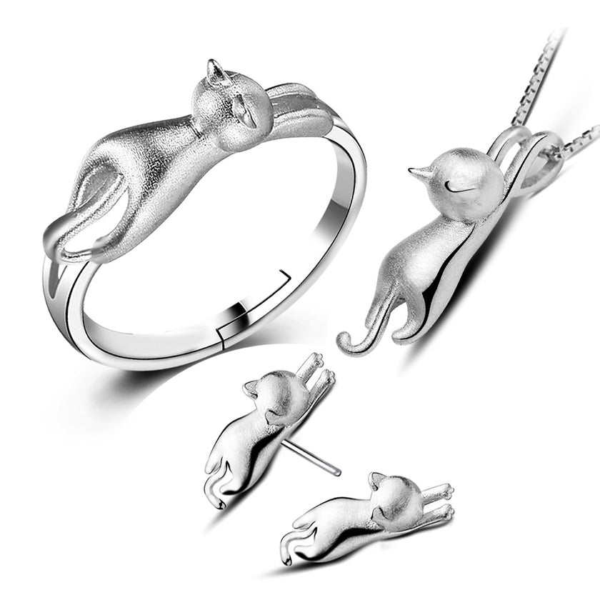 Alpcamers Cute Jewelry Set - Ring - Ear Rings - Necklace