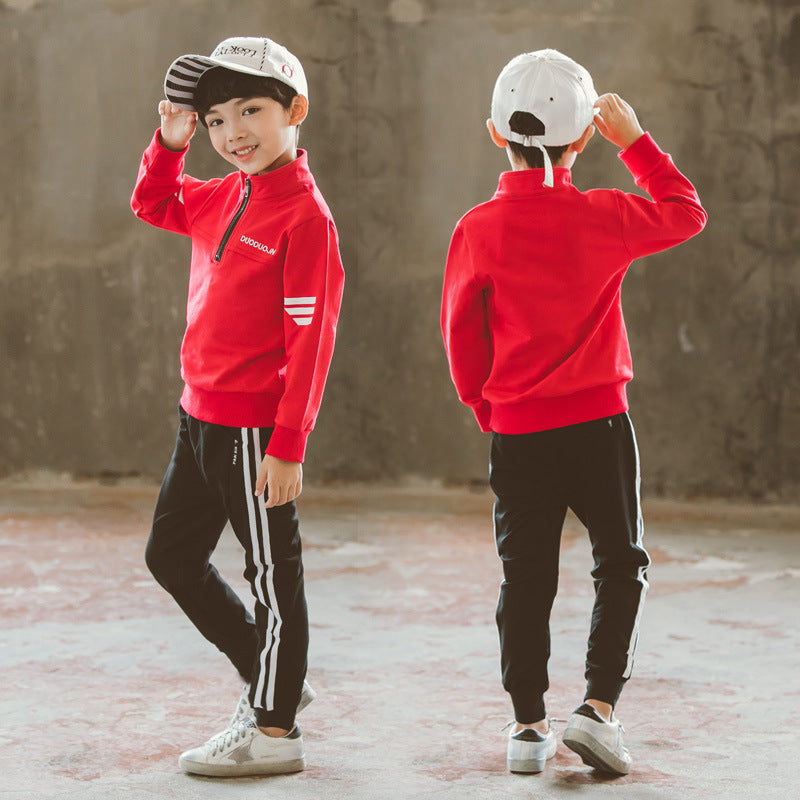 Boys''New Spring Garment in Two Kids'' Leisure Sports Kids''Spring School Garments