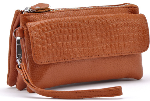 Large Capacity Genuine Leather Bags Clutch Wristlet Bag Day Cutches Handbags Coin Purses