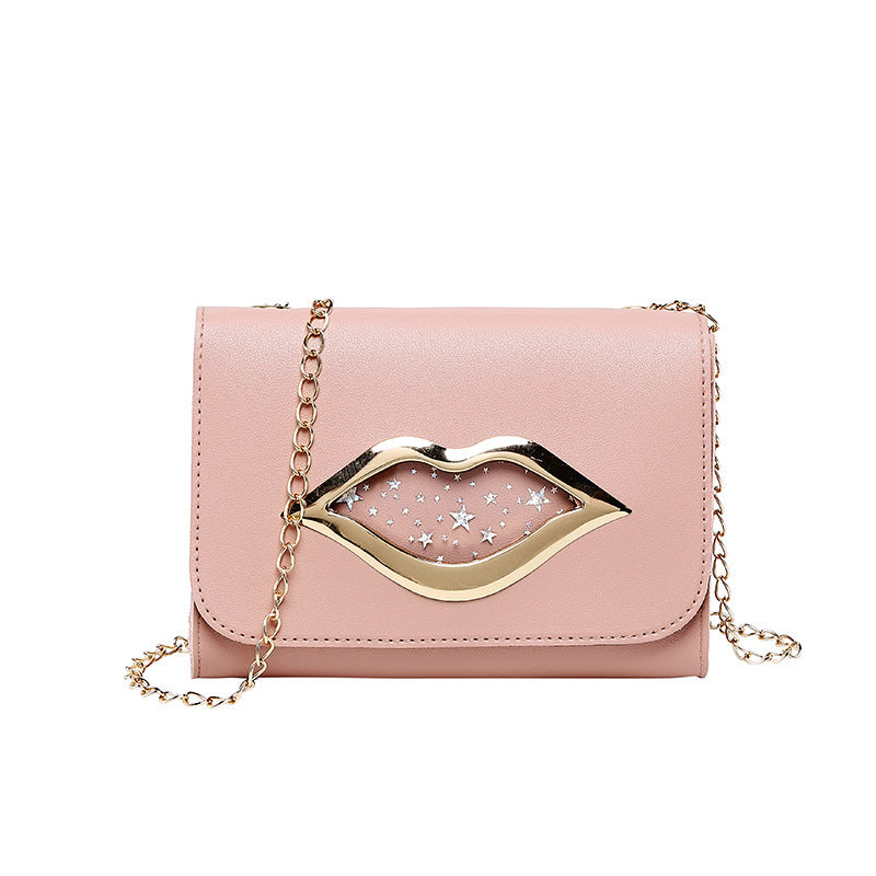 Lip phone bag messenger chain pouch