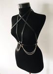 Fashion Personality Leather Chain Bra Accessories