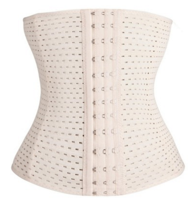 Women Hollow Tibial Belt Body-sculpting Hollow-out Round-hole Breathable Rubber Corset Post-natal Tummy Tucking Exercise Belt