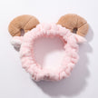 Soft  Horns Hair Band Cute Female Face Makeup Cleansing Hair Accessories Plush Headband
