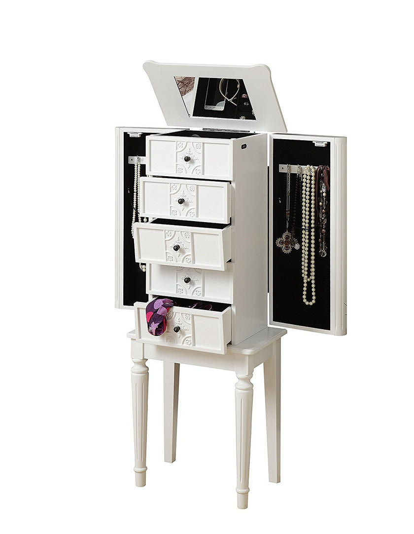 16' X 10' X 40' Silver Mirror Jewelry Armoire