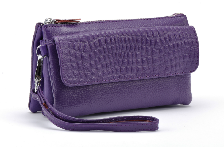 Large Capacity Genuine Leather Bags Clutch Wristlet Bag Day Cutches Handbags Coin Purses