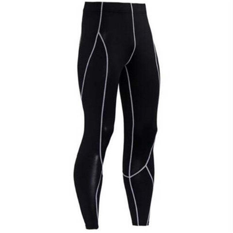 Men's Tight-fitting Elastic Breathable  Football Basketball Fitness Workout Leggings Quick-drying