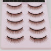 Factory wholesale Brown cross short nude makeup natural false eyelashes hard stem cotton thread stem can be OEM5 pair 024 Brown