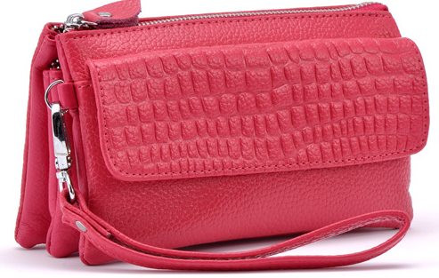 Large Capacity Genuine Leather Bags Clutch Wristlet Bag Day Cutches Handbags Coin Purses