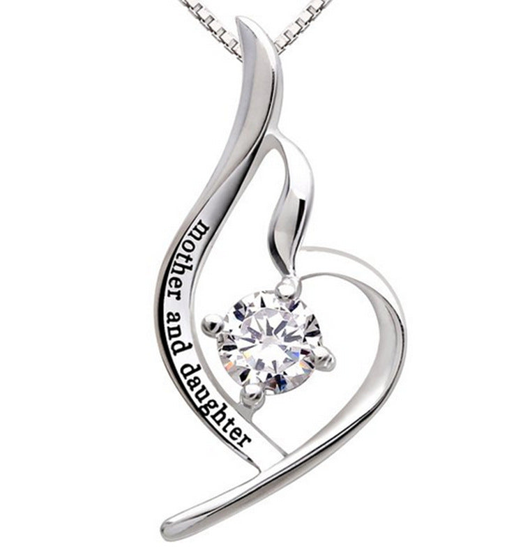 I Love You To The Moon and Back Heart-shape Pendant Necklace