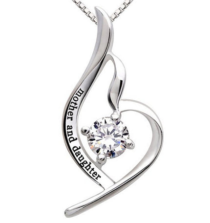 I Love You To The Moon and Back Heart-shape Pendant Necklace