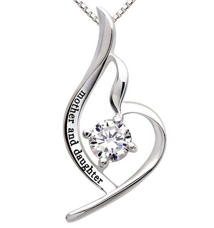 I Love You To The Moon and Back Heart-shape Pendant Necklace