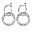 Popular Diamond Insert Crystal Ring Earrings and Earrings