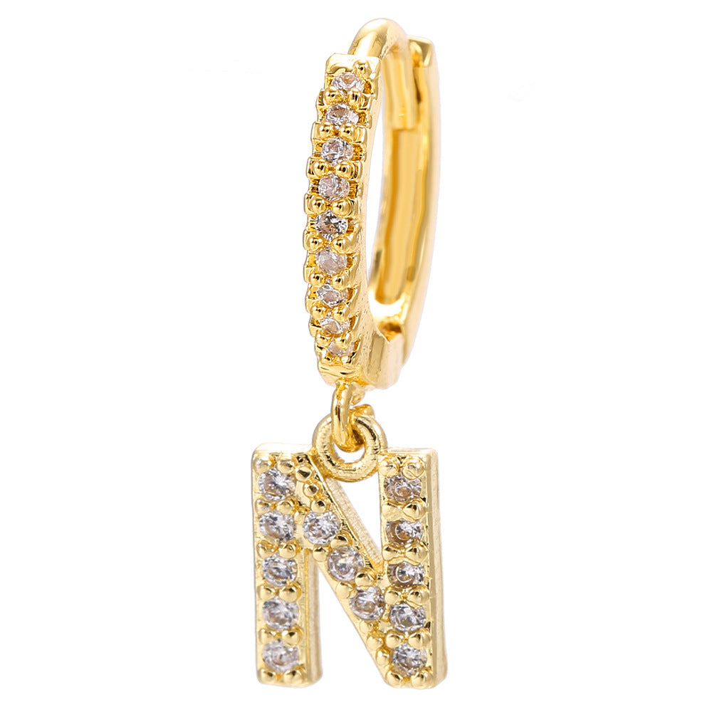 26 Letter Earrings Popular In Europe and America