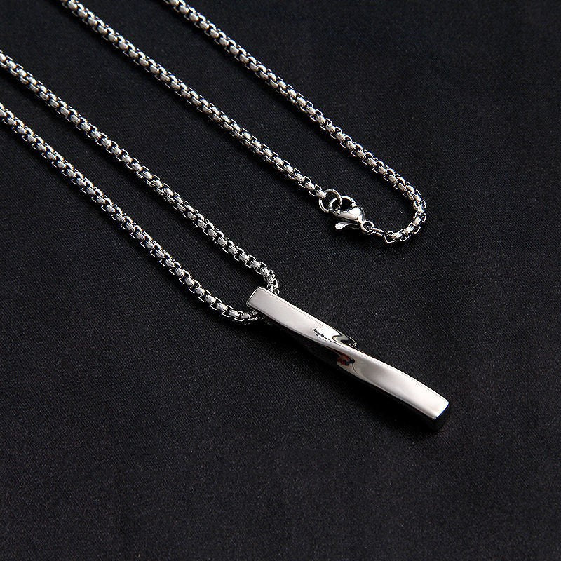 Men And Women Simple Personality Spiral Long Pendant Necklace