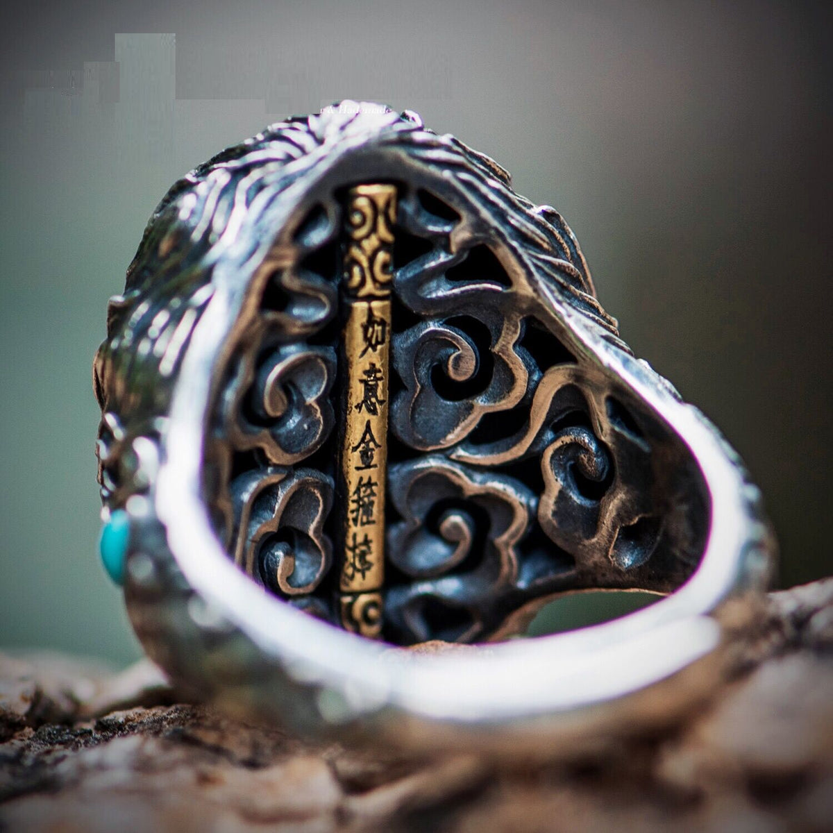 Alpscommerce Handmade Men And Women Monkey King Ring Vintage Silver Gifts
