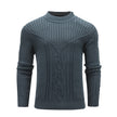 Fashion Men Solid Color Warm Jacquard Men Sweater