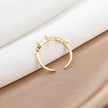 Fashion Simple Square Alloy Inlaid Gemstone Ring