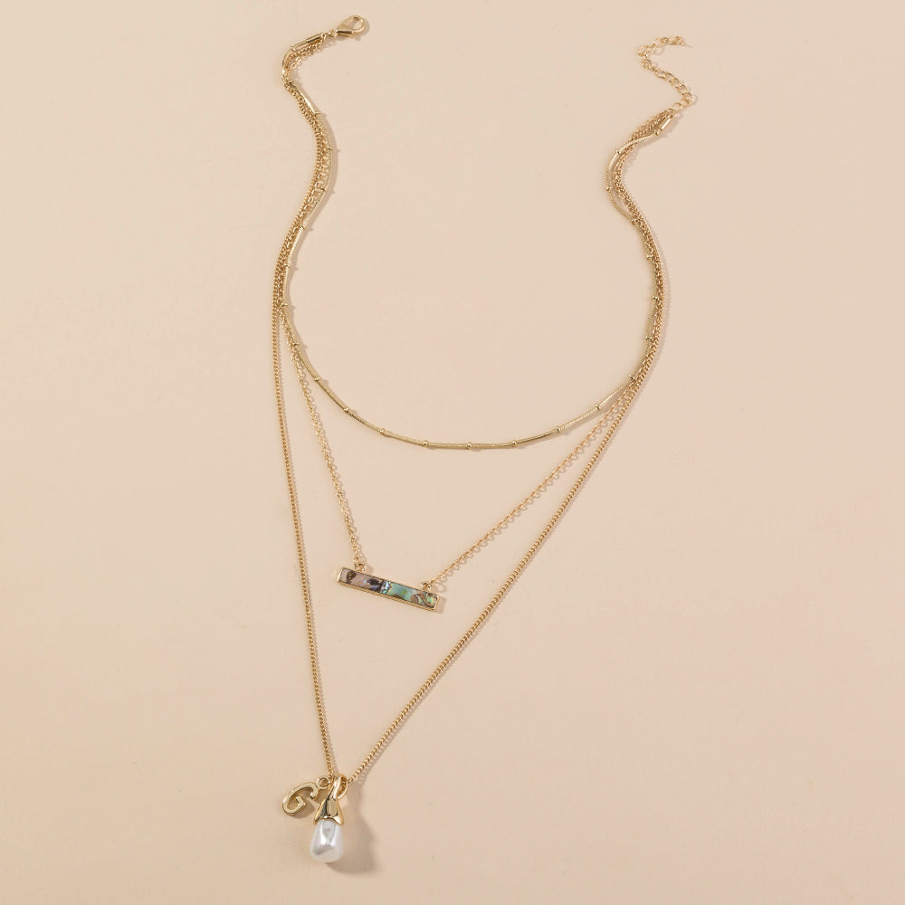 Simple Abalone Pearl Pendant Necklace Natural Abalone Shell Necklace Woman