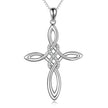 Sterling Silver Celtic Knot Cross Irish Infinity Cross Pendant Necklace Jewelry Gifts