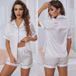 Women's Summer Striped Solid Color Pajama Suit