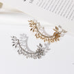 High Quality Temperament Leaf Earrings with Diamonds