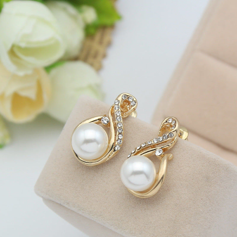 necklace, pearl necklace, earring set popular evening necklace, bride photography accessories