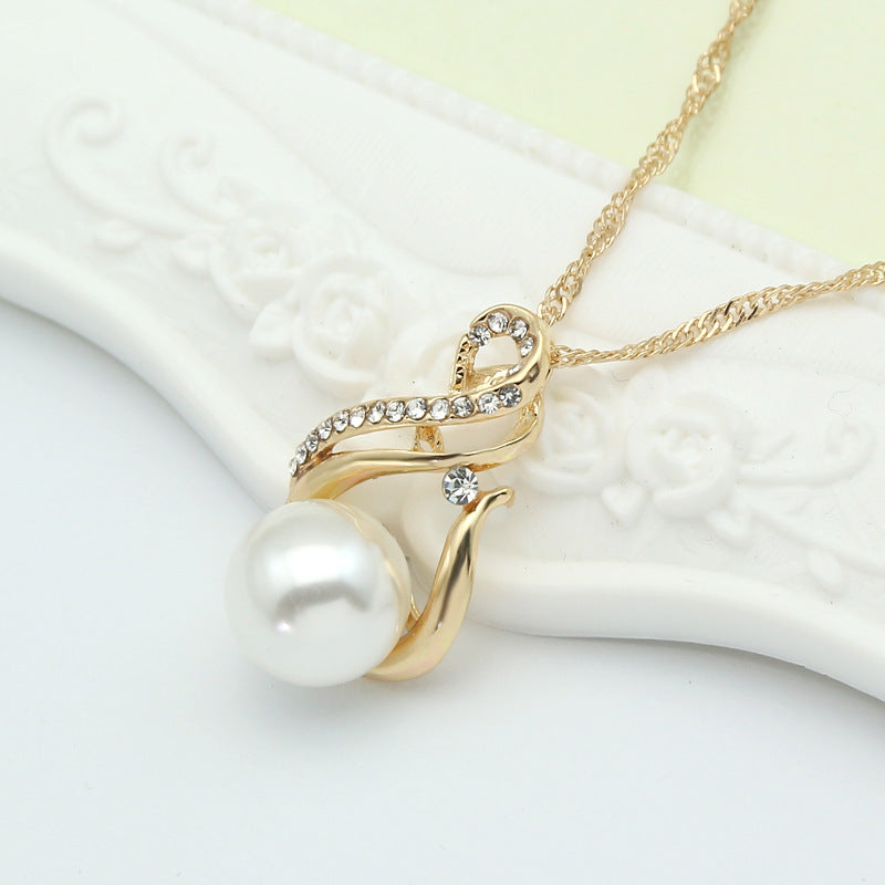 necklace, pearl necklace, earring set popular evening necklace, bride photography accessories