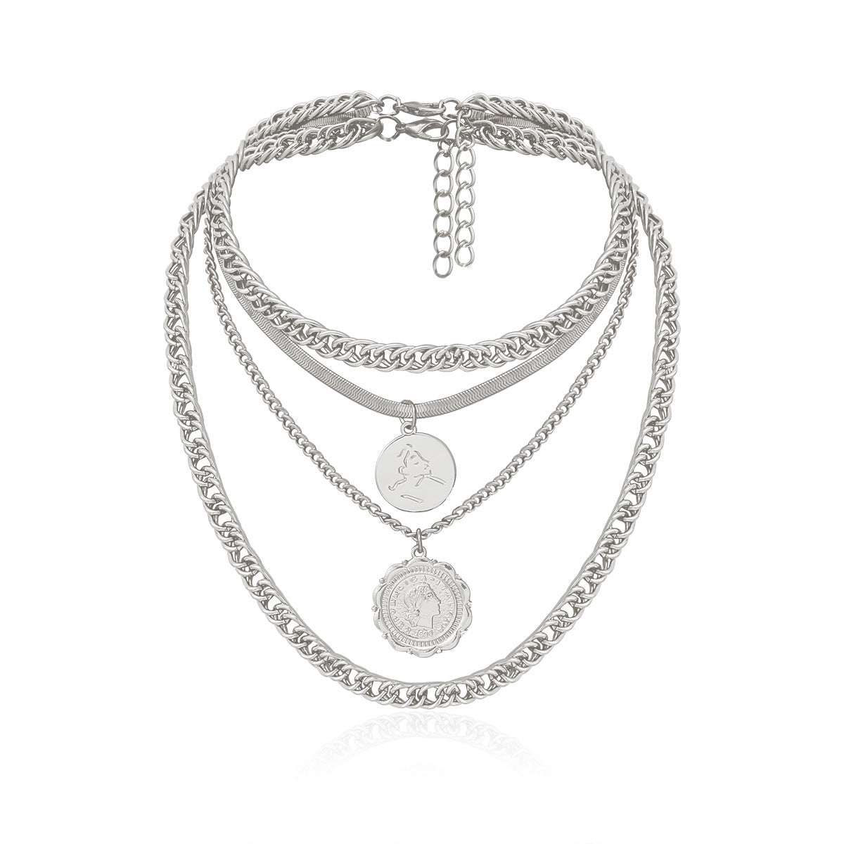 Hip Hop Thick Chain Necklace Lace Tag Necklace