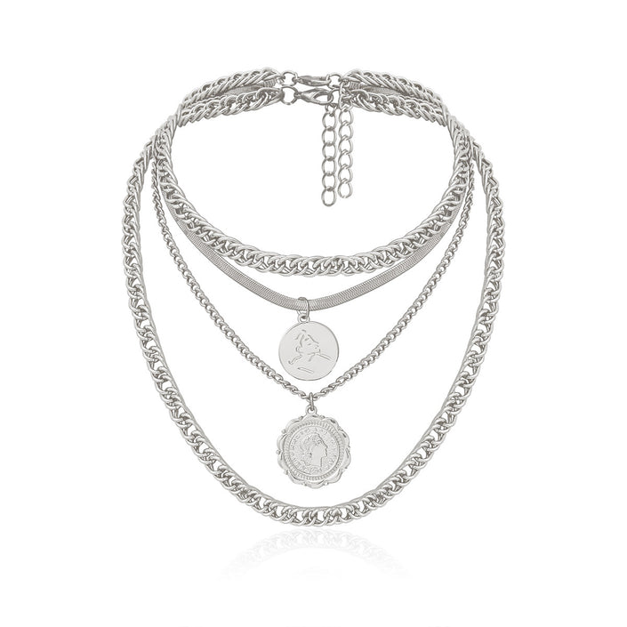Hip Hop Thick Chain Necklace Lace Tag Necklace