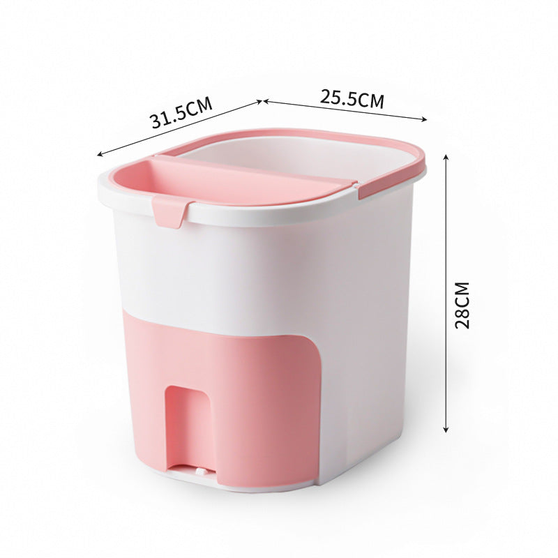 Household Dry And Wet Separation Kitchen Drain Trash Bin Kitchen Waste Trash Storage Bin