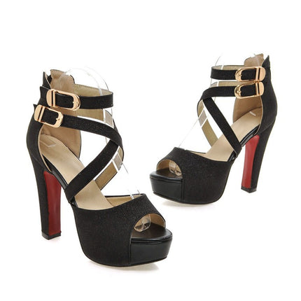 Belt buckle strap sandals