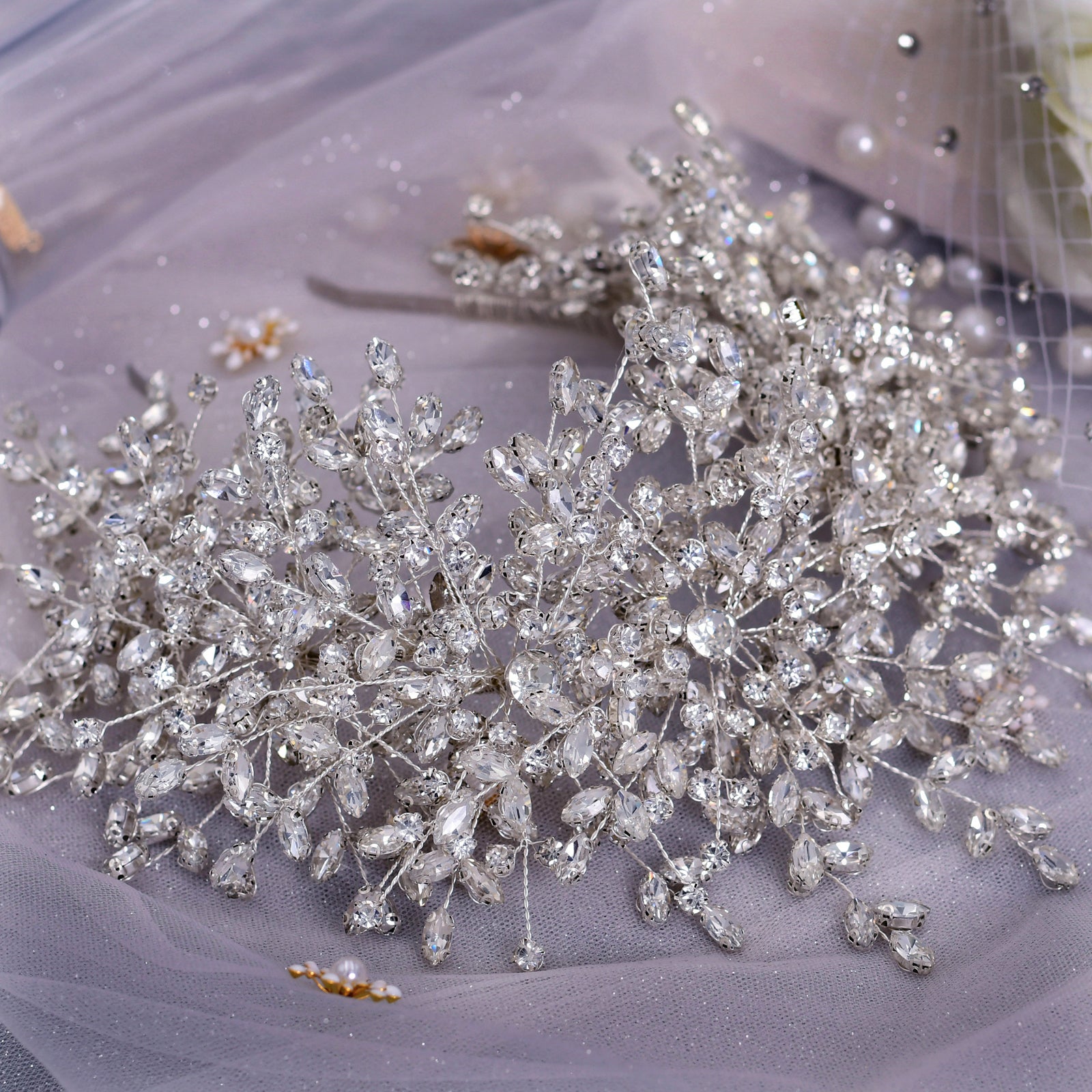 Alpscommerce Heavy Handmade Rhinestone Ice And Snow Queen Wedding Crown
