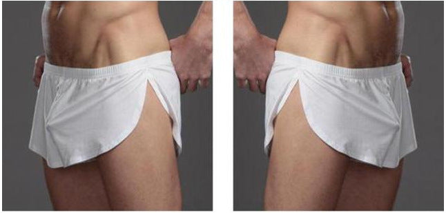 Milk silk split loose loose pants for men