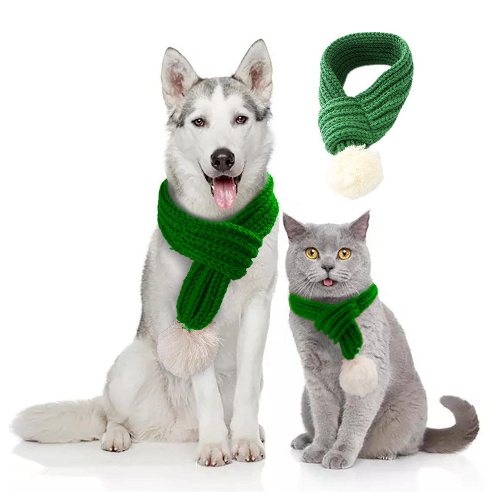 Pet gift and warm wool scarf