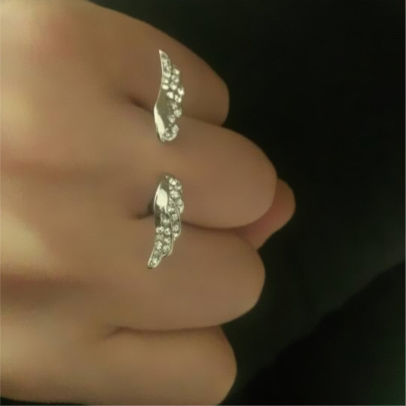 Angel wings full diamond ring