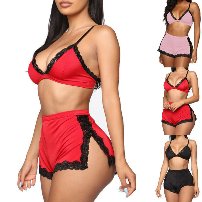 Women Sleepwear Lingerie Lace Bra pajamas