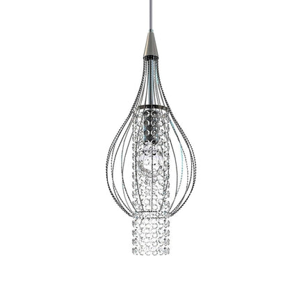 Xyza 1-light Crystal 7.5-inch Chrome-finish Chandelier