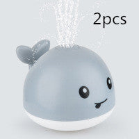 New Baby Bathroom Bath Electric Induction Whale Spray Small Toy