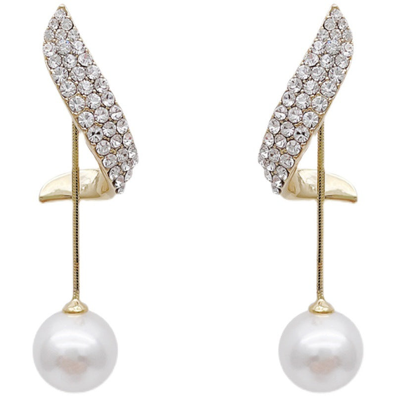 New Trendy High-end Earrings Retro Light Luxury Simple Earrings