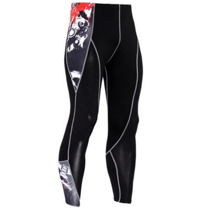 Men's Tight-fitting Elastic Breathable  Football Basketball Fitness Workout Leggings Quick-drying