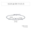 925 Sterling Silver Cubic Zirconia Infinity Cross Heart Bracelet For Women Girls Gifts